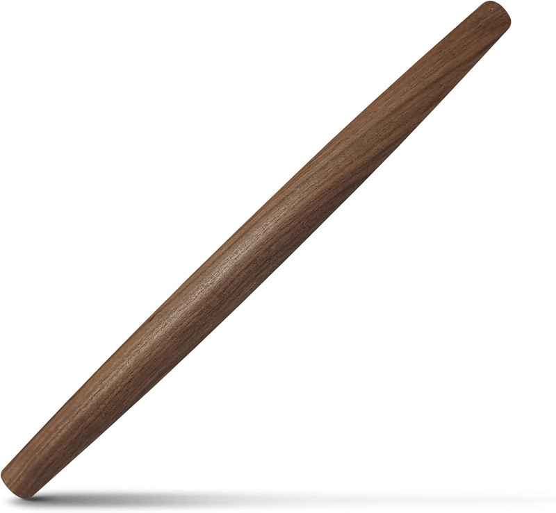 French Rolling Pin (17 Inches) –Woodenroll Pin for Fondant, Pie Crust, Cookie, P