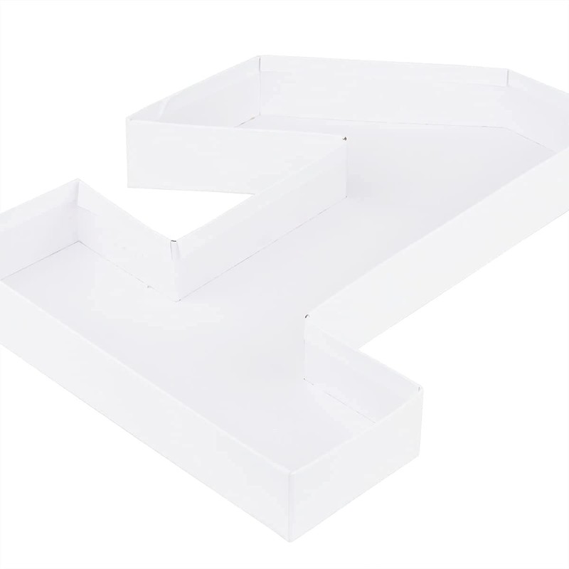 12 Inch Fillable Cardboard Number Shaped Gift Charcuterie Board Paper Container