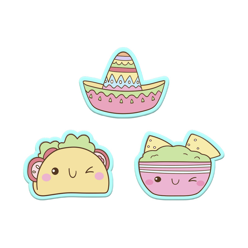 Cinco De Mayo Mexican Festa Cookie Cutters | Options: Sombrero, Taco, or Chips
