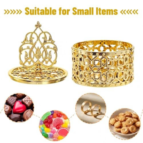 24 Pack Gold Vintage Favor Boxes, Mini Plastic Candy Container with Lid, gallery