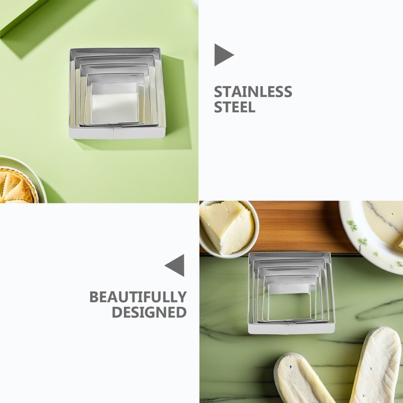 5 Pcs Baking Utensils Kitchen Tool Square Pastry Molds Biscuit Moulds gallery