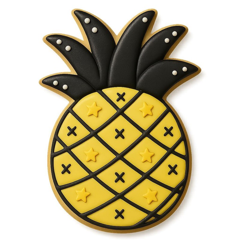 Mighty Gadget Detailed Pineapple Cookie Cutter & Stamp - 4x2.4" (Random Color) gallery