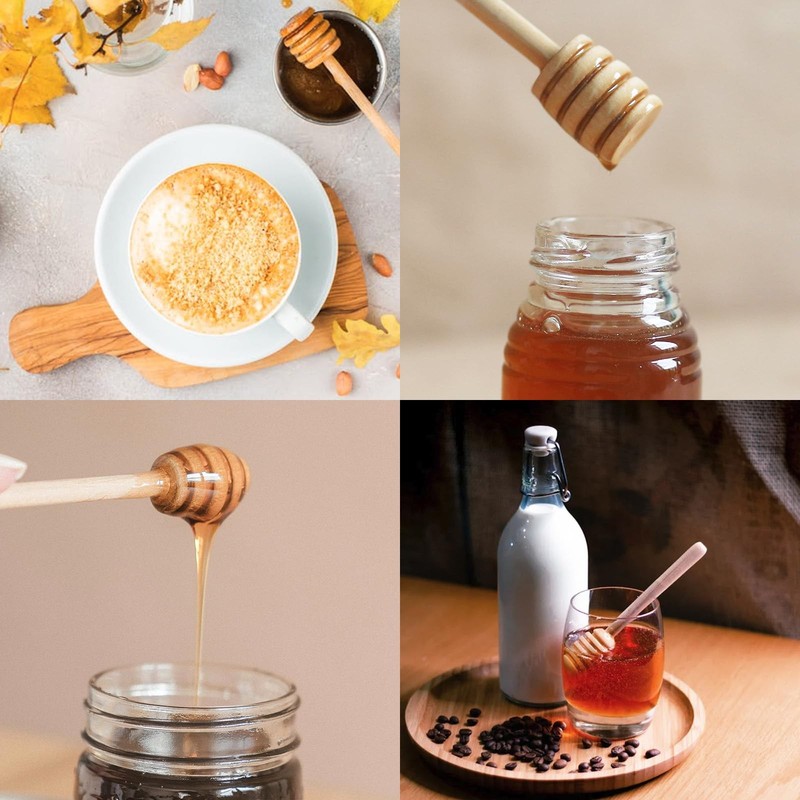 Honey Dipper Sticks, 3 inch Mini Wooden Honey Stick Stirrers for Bridal Favors gallery