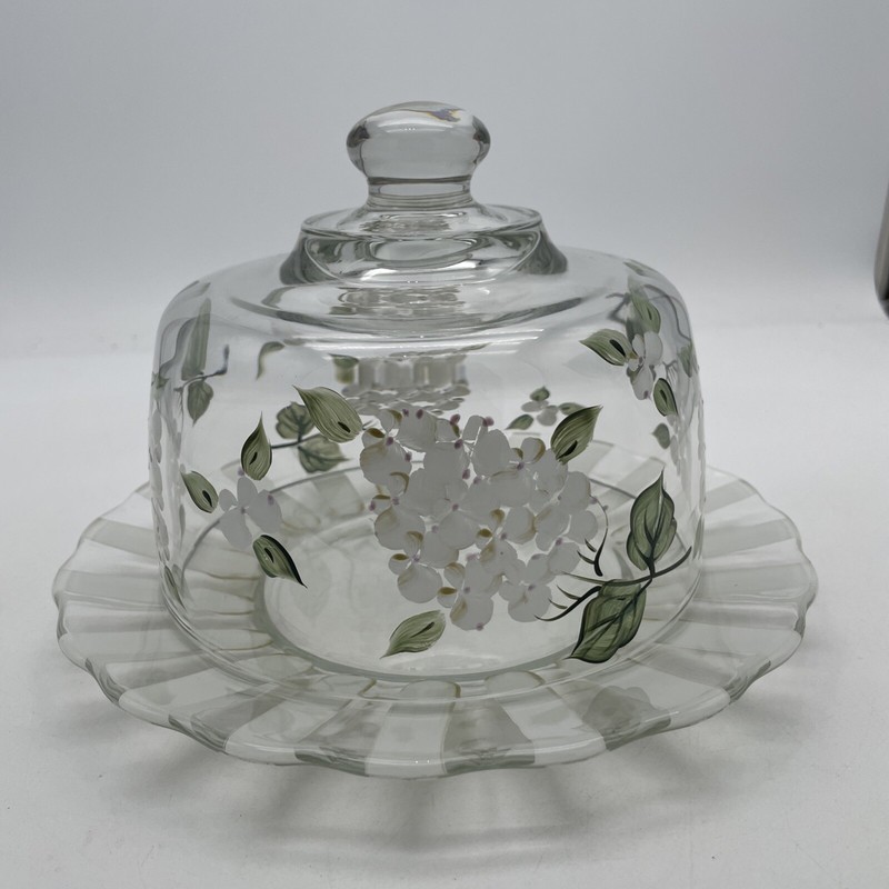 Vintage Hydrangea Cake Plate with Lid gallery