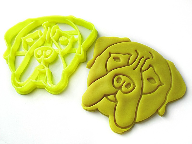 Custom Dog Cat Pet Face Cookie Cutter, Personalized with pet portrait, Animals