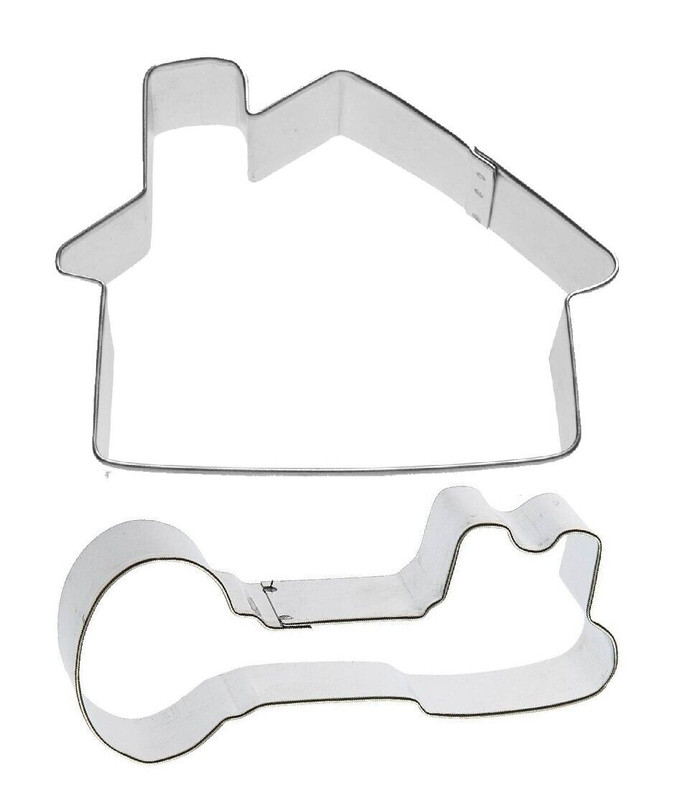 House & Antique Key Realtor Cookie Cutter Set Metal Real Estate Gift