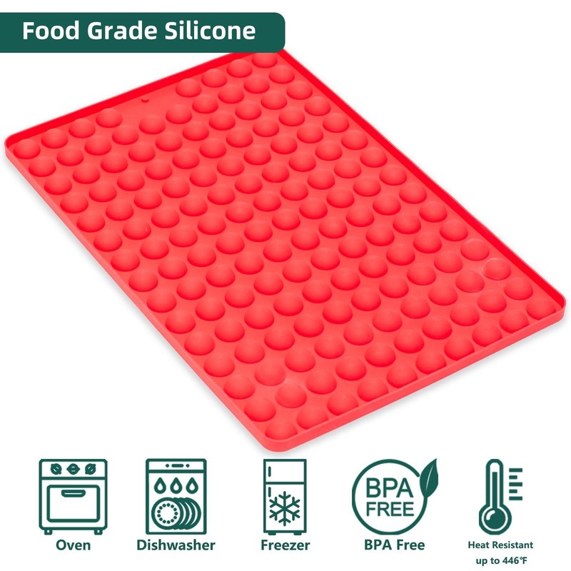 Semi Sphere Silicone Mold, 148 Holes For Chocolate Chip Cookie Treat, Red gallery
