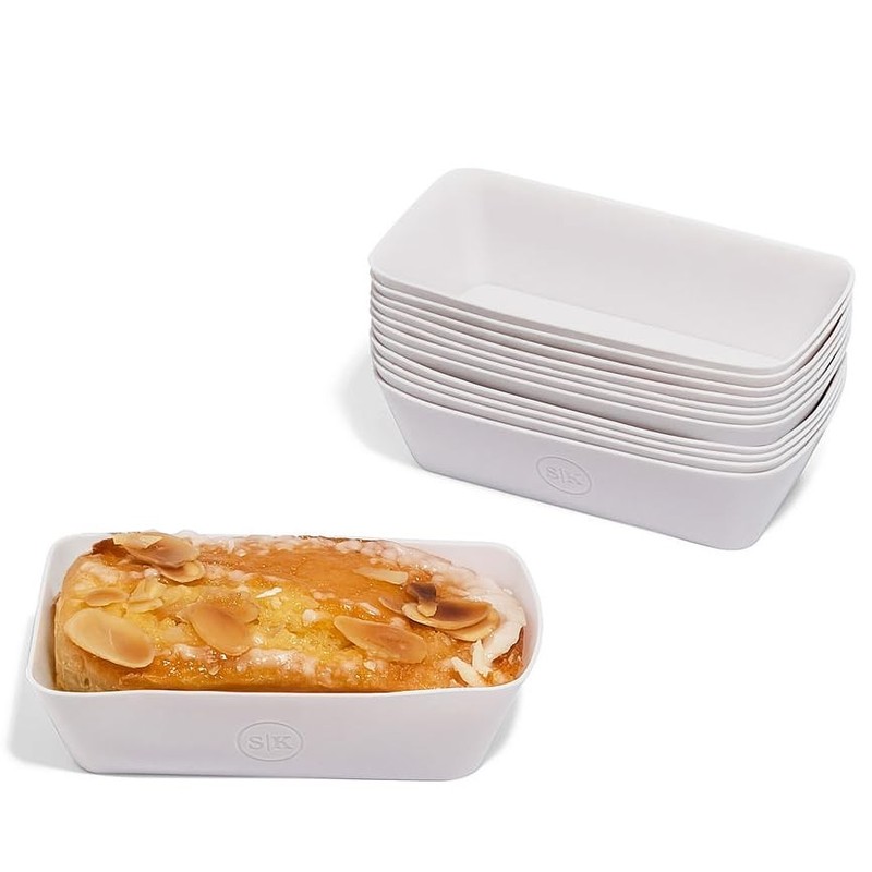 Silicone Individual Mini Loaf Pans - Reusable, Non-Toxic, BPA Free, Dishwashe...