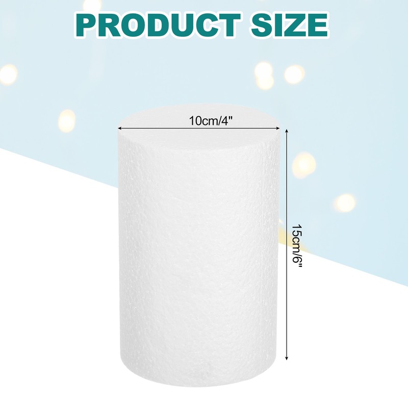 Round Foam Cake Dummy, 4"x 6" White Fake Cake Circles Dummies gallery