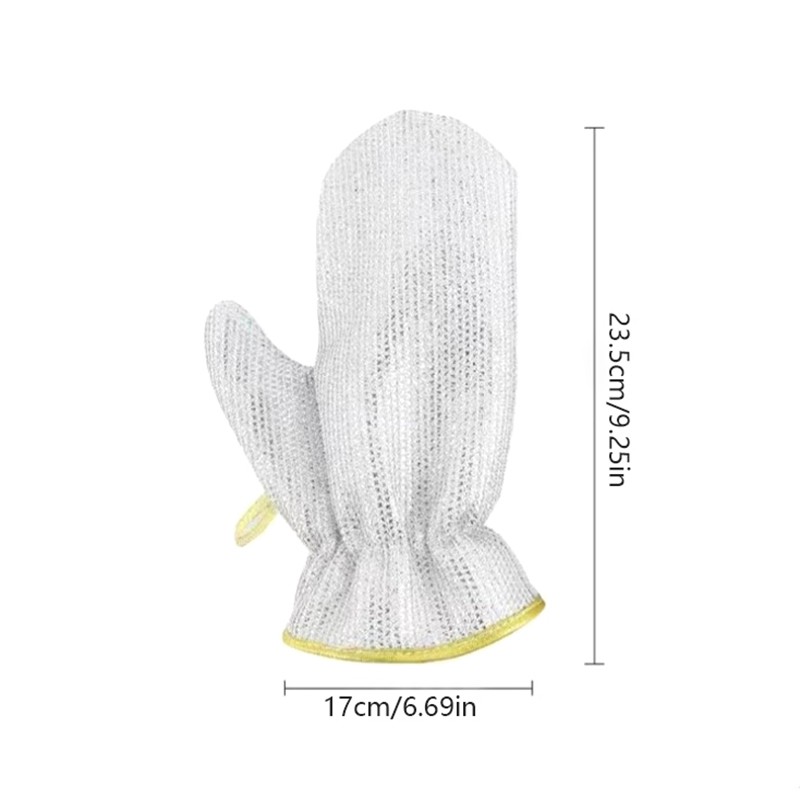 1PC Housework Cleaning Gloves Steel Wire Ball Dishwashing Gloves Waterproof gallery