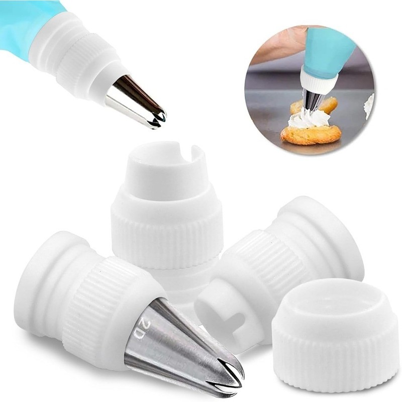 12 Pcs Standard Plastic Piping Bag Couplers for Icing Tips, 32x23mm Small Pipe gallery