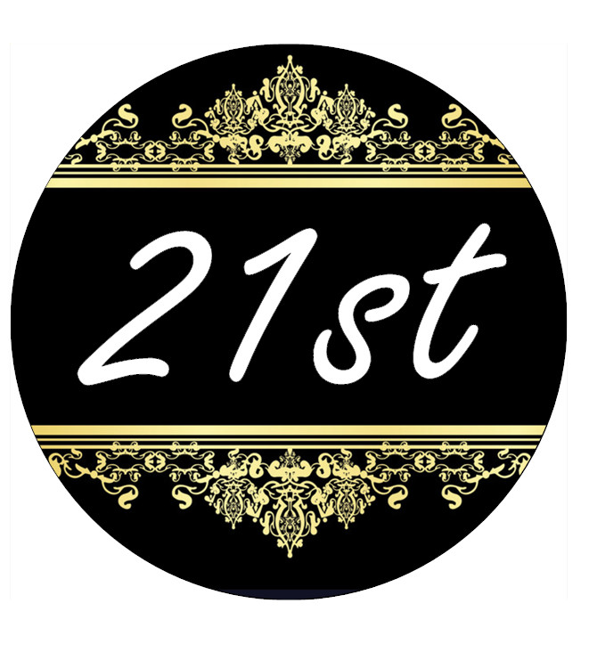30x 21st Birthday Black Gold Cupcake Toppers Edible Wafer Paper Fairy Toppers