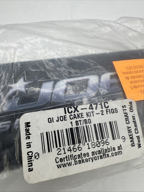 G.I. JOE CAKE KIT TOPPER BIRTHDAY PARTY Rise Of The Cobra HASBRO ICX-471C RARE gallery