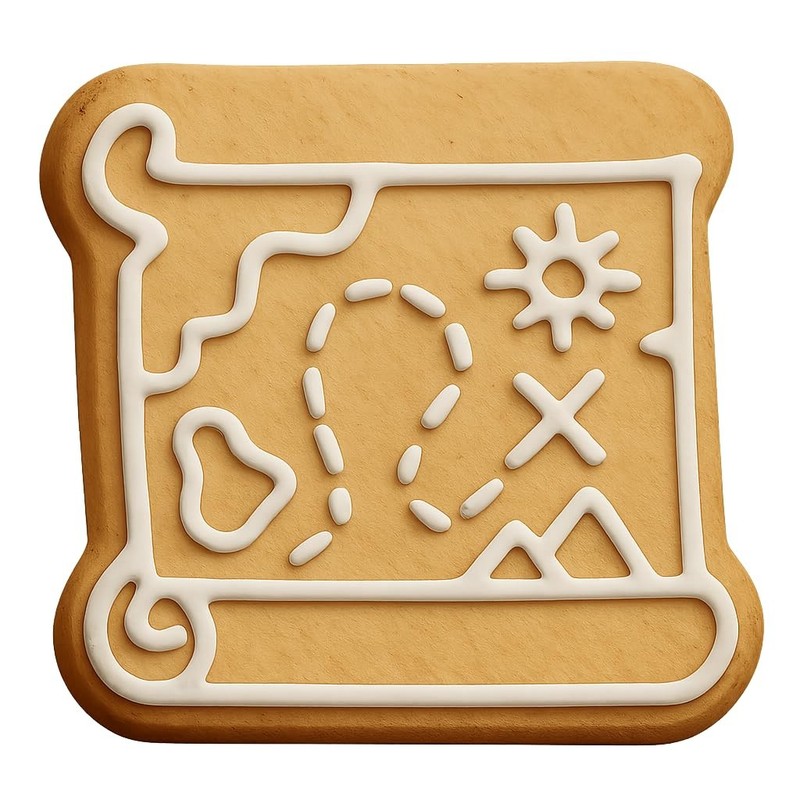 Ancient Map Scroll Cookie Cutter & Stamp, Fondant & Clay - 4x4 gallery