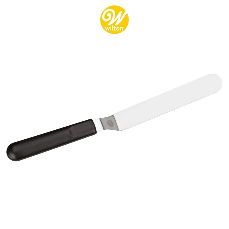 Wilton Angled Icing Spatula, 9-inch, Black & Silver gallery
