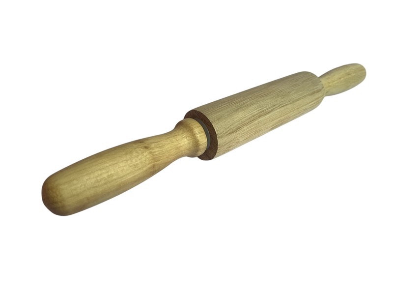 New Traditional Wooden Multi-shaded Rolling Pin Turns Play Kitchen gallery
