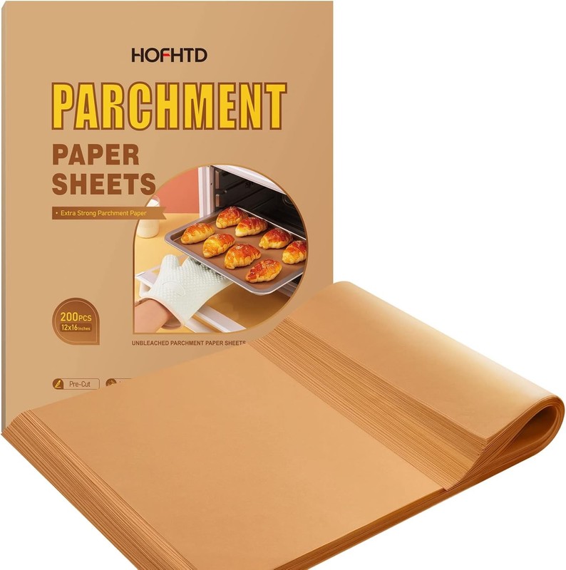 200 Pcs Parchment Paper Sheets, 12 x 16 Inches Air Fryer Disposable Paper