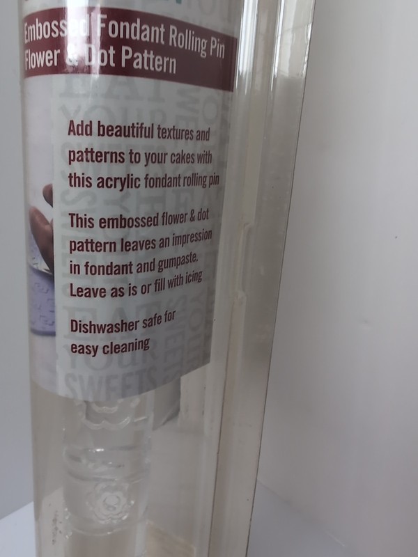 Cake Boss Flower & Dot Embossed Fondant Rolling Pin Decorating Tool 13" Sealed gallery