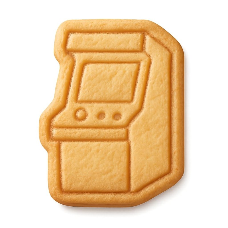 Arcade Game Fun Cookie Cutter & Stamp, Fondant & Clay – 4×3.1