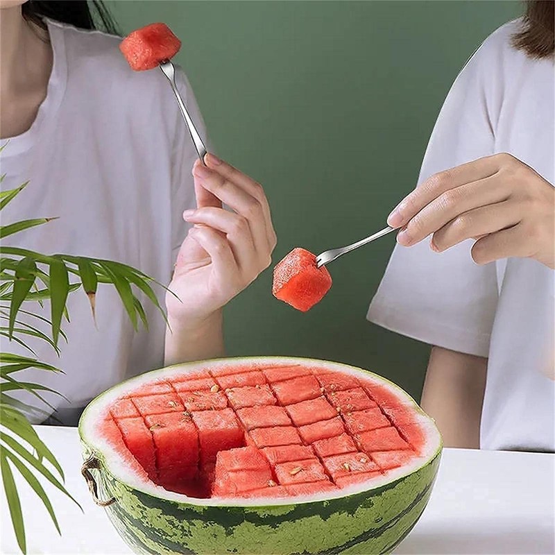 Watermelon Cutter Slicer,Stainless Steel Cutter, Silver gallery