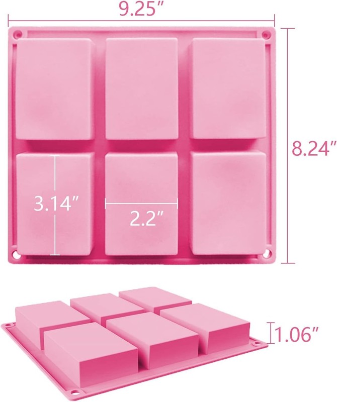OBSGUMU 3 Pack Silicone Soap Molds, 6 20 cm x 22 x 3 cm, Flower Mold gallery