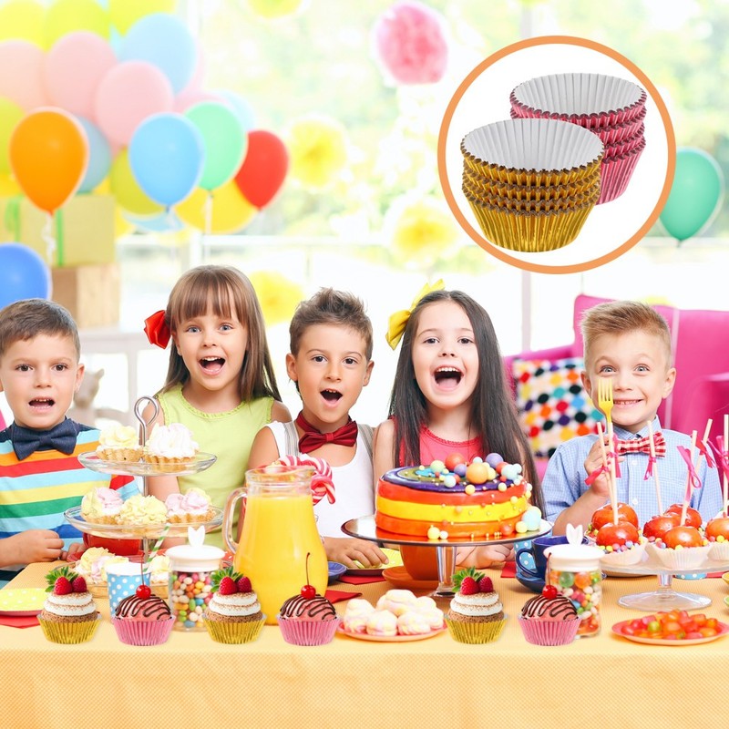 Assorted Color Cake Cases Flexible Paper Cupcake Wrappers for Muffins and Baking gallery