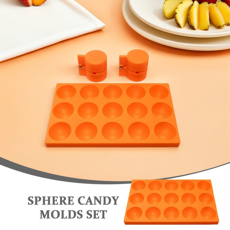 Cake Maker Kit: Food Grade & Non-Stick 2pcs Sphere Shape Cutter Press & 1pc gallery