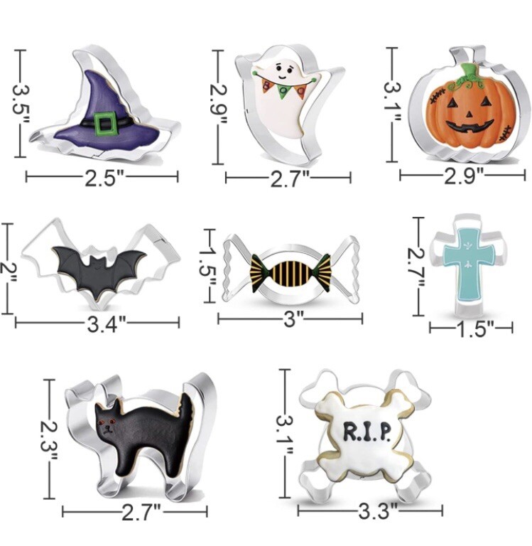 8 Piece Halloween Cookie Cutter Set NIP.Party gallery
