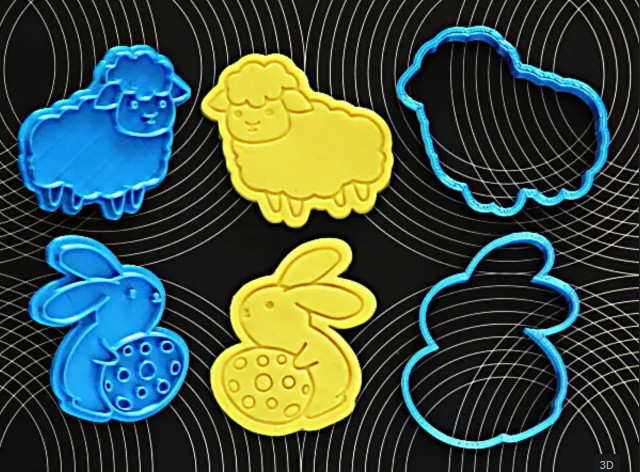 Easter Cookie Cutters | Bunny and Sheep