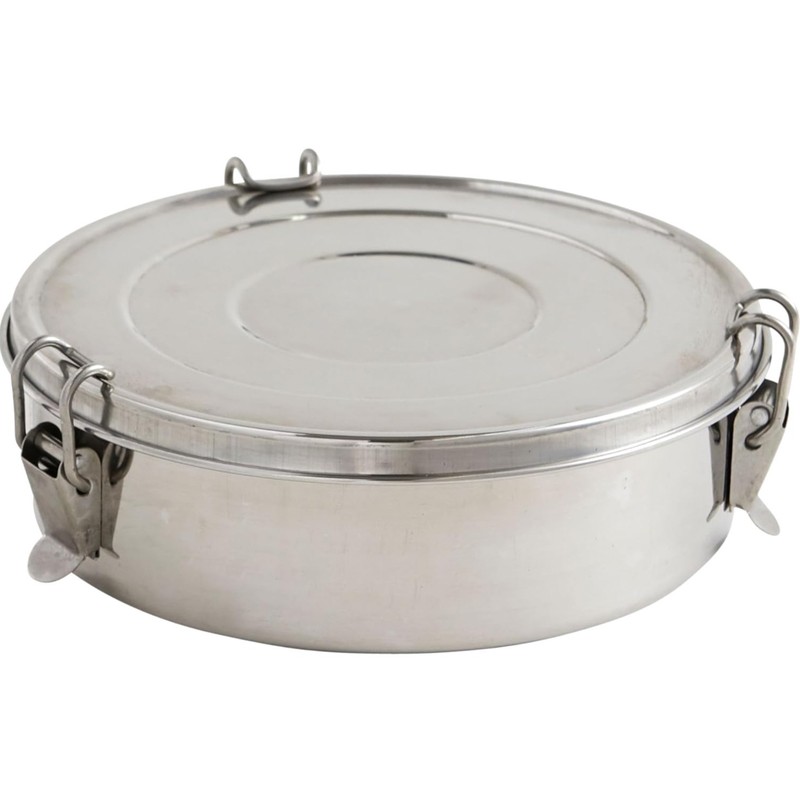 1.5Qt Stainless Steel Flan Mold Round Baking Pan Lid Desserts Silver