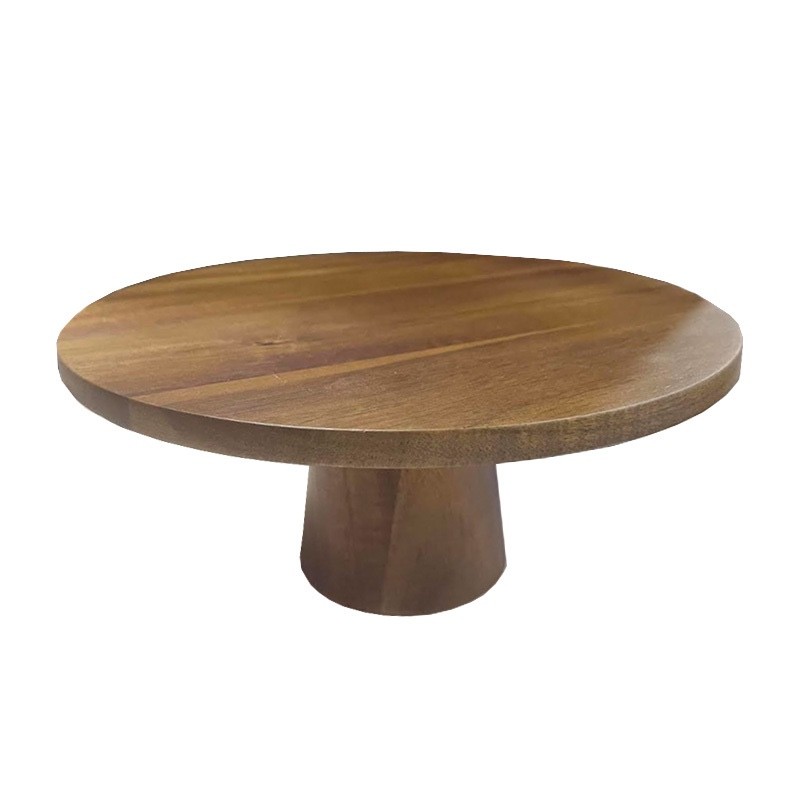 NEW LASTING SMILES Acacia Wood Cake Stand