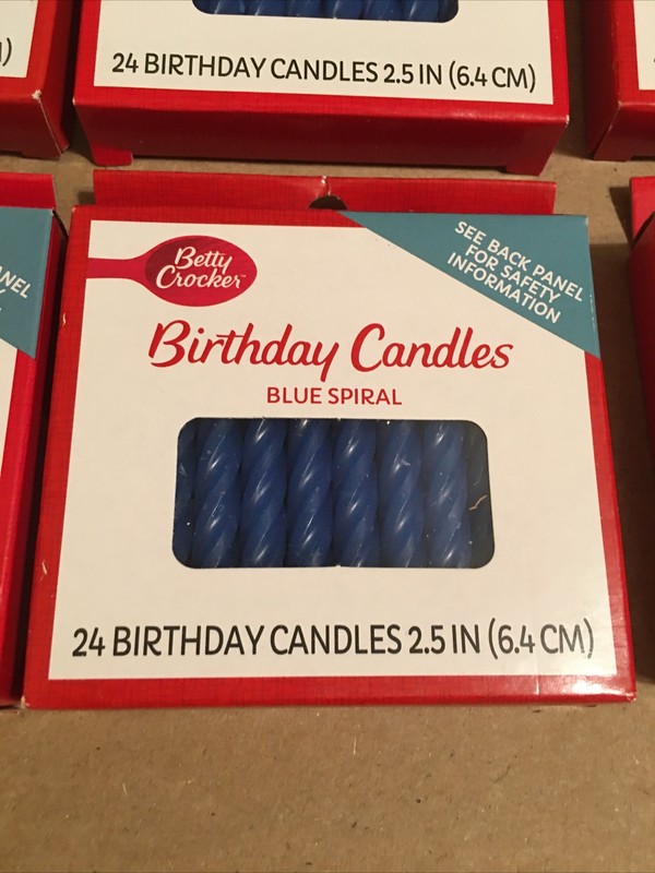 11 pcs of 24 pack birthday candles betty Crocker Dark Blue Colors gallery