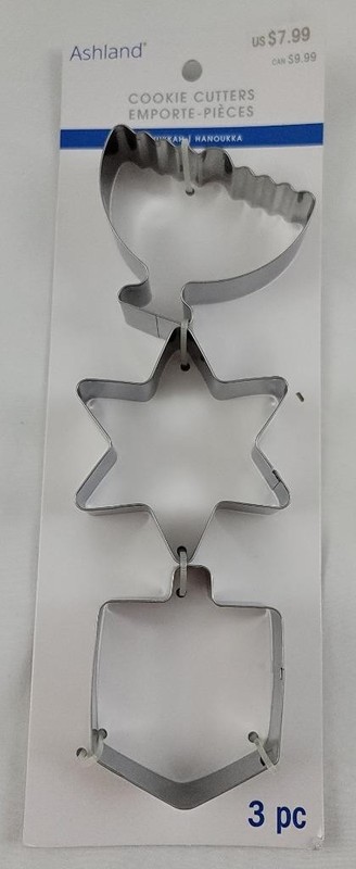 Ashland Hanukkah Cookie Cutter Set Of 3 Menorah Dreidel Star Of David