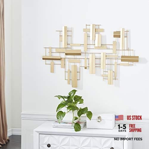 CosmoLiving by Cosmopolitan Metal Geometric Home Wall Decor 3D 36"L x 23"W