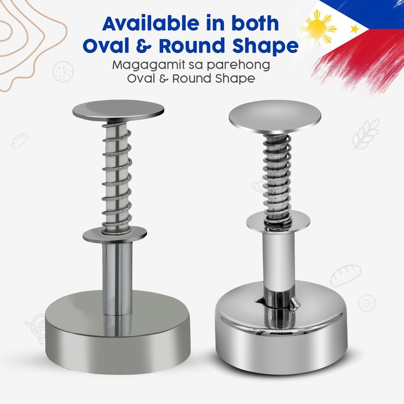 Polvoron Molder Filipino 2.75" H x 1.75" W - Round Polvoron Mold for Traditio... gallery