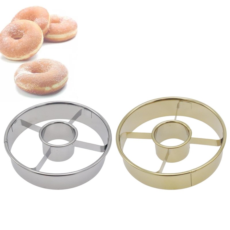 Cortador de donas de acero inoxidable, molde para hornear de 3,86 pulgadas