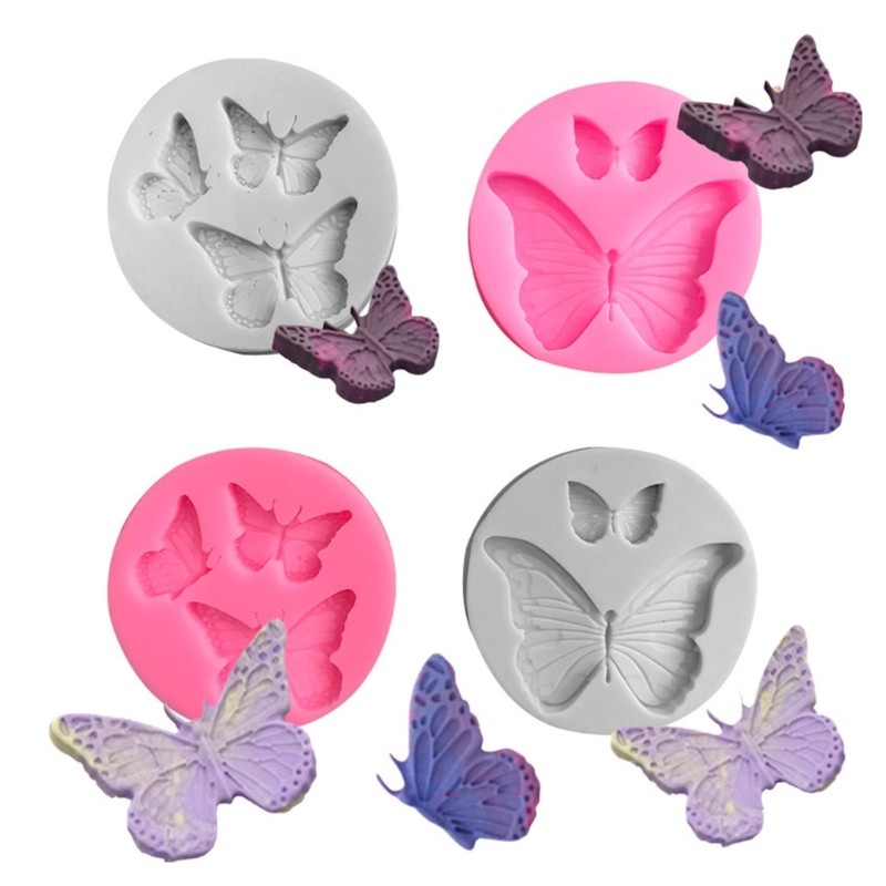 4pc Artistic Butterfly Silicone Molds For Professional Pastry Dessert Decorating