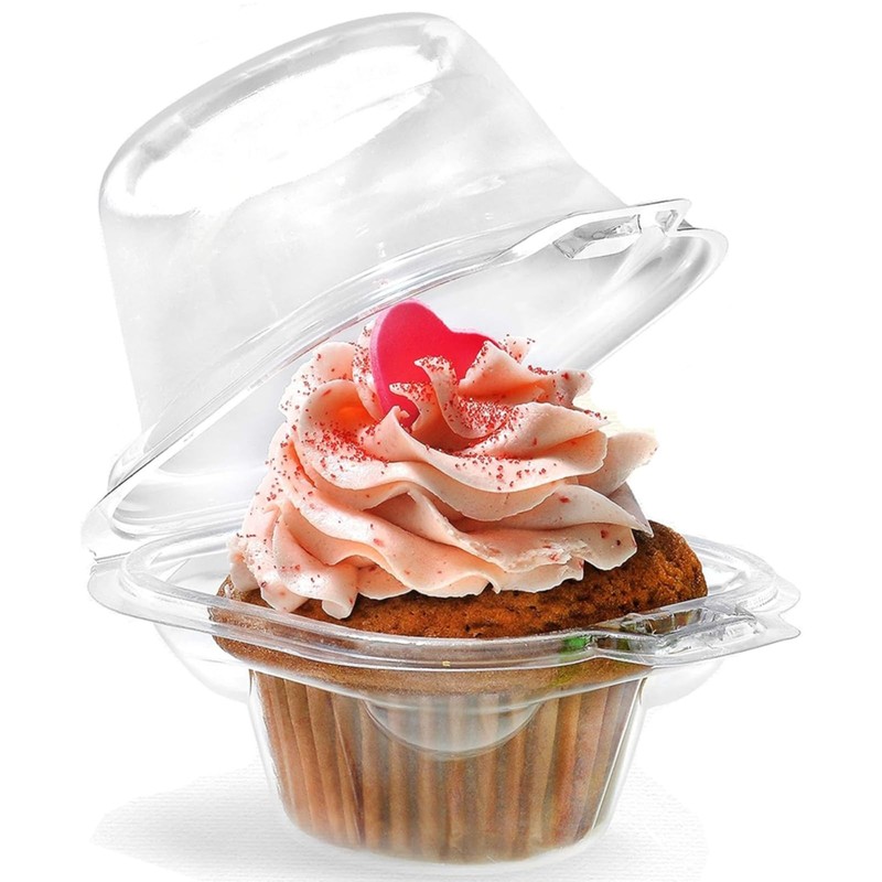 Envase individual para cupcakes, soporte para cupcakes con tapa abovedada