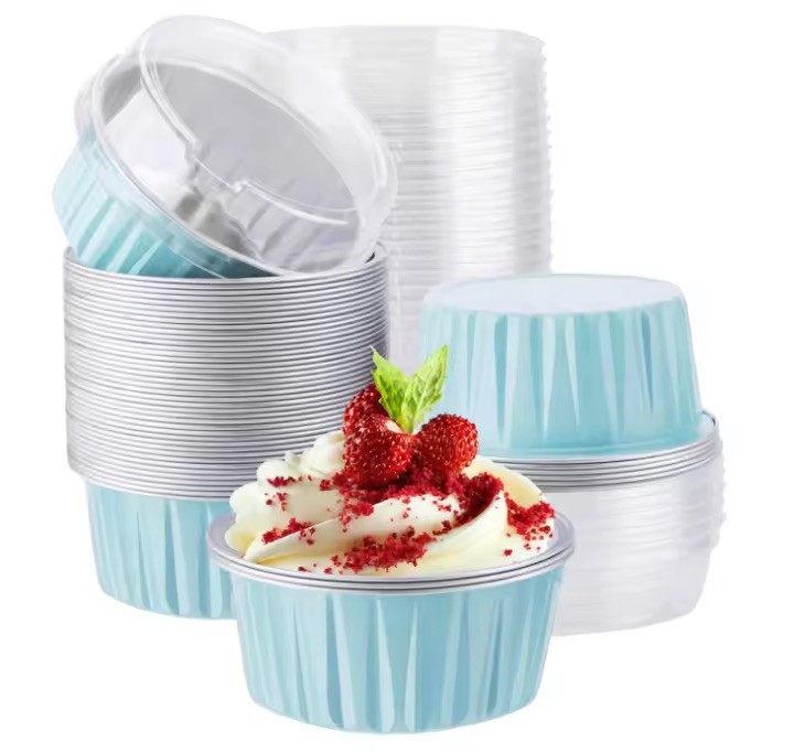 200PCS Aluminum Foil Cups-Baking Muffin Cake Cups & Lids gallery