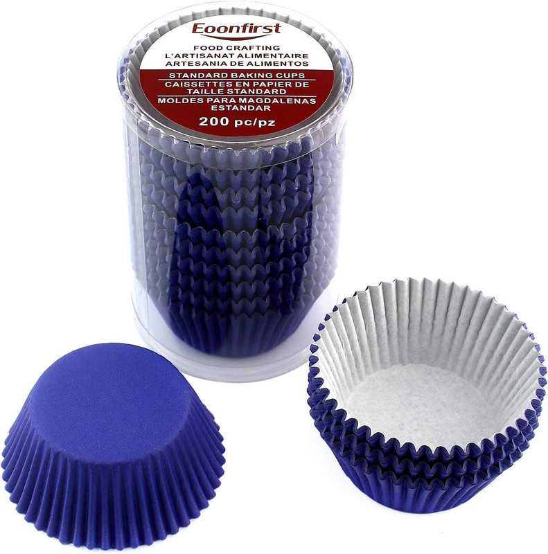 Standard Size Baking Cups Christmas Party Cupcake Liners 200 Pcs (Navy Blue) gallery