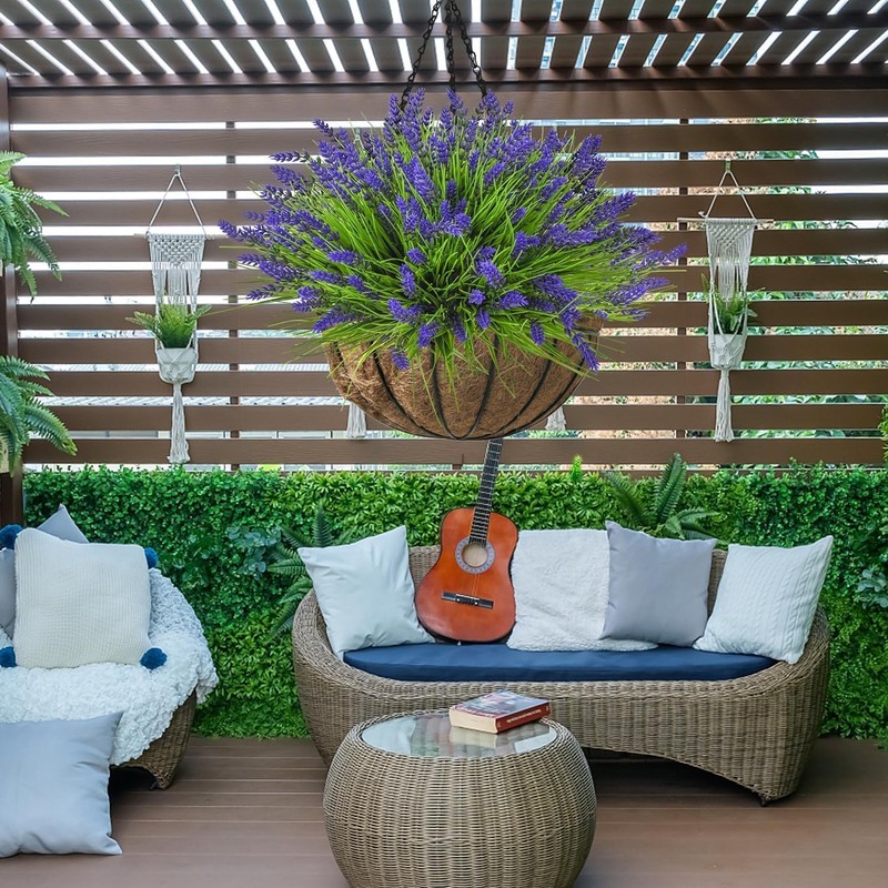 Trytuny Artificial Plants Outdoor 20Pcs Lavender Artificial Flowersfake Plants gallery