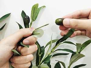 10 PCS Artificial Olive Greenery Stems Fake Plants with 72 gallery
