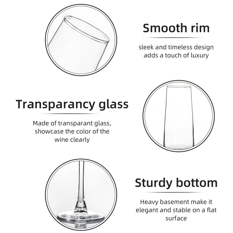 Champagne Glasses, Set of 12 Champagne Flutes with Unique Shape, Long stem Sp... gallery