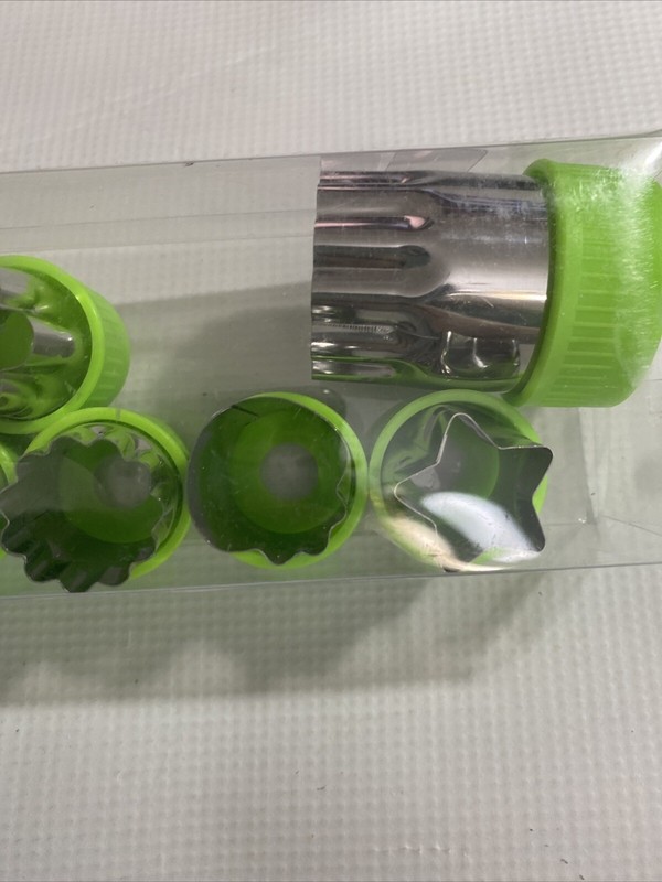 9 Pcs Vegetable Fruit Cutter Shapes Set Mini Cookie Stainless Steel Slicer Mold gallery