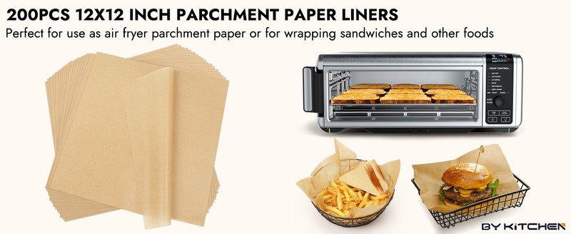 200PCS 12 Inch Air Fryer Parchment Paper, Sandwich Wrapping gallery