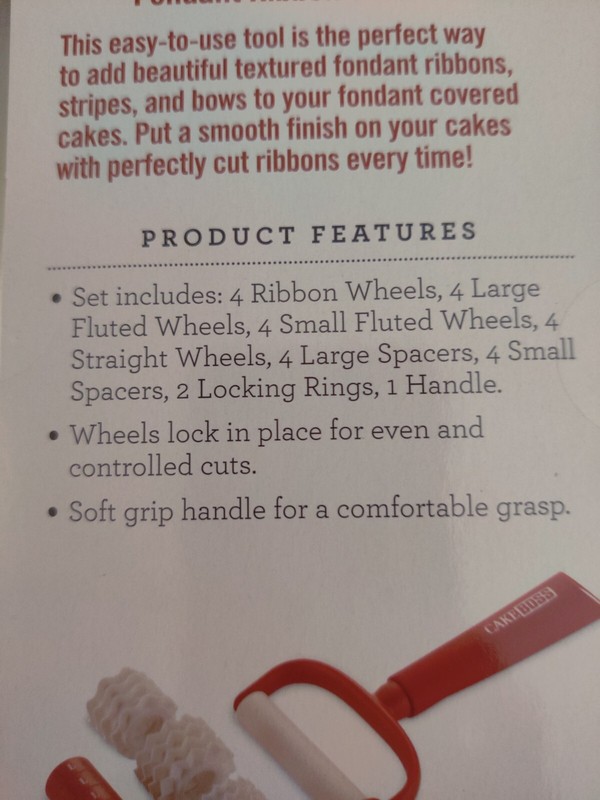 CAKE BOSS Fondant Ribbon Cutter Set And Fondant Smoother gallery