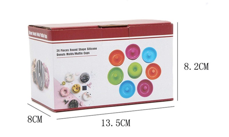 24 PCS Silicone Baking Cups Nonstick Cupcake Donuts Muffin Molds Kitchen Tool gallery