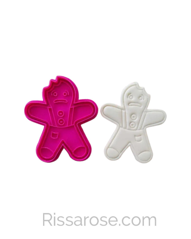 Ginger Bread Cookie Cutter Stamp head bite horror