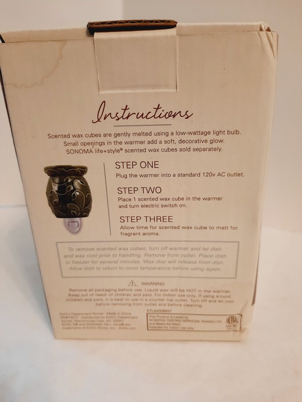 SONOMA LIFE + STYLE, WALL PLUG-IN SCENTED WAX WARMER gallery
