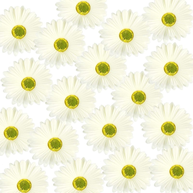 Willbond 24 Pcs Artificial Gerbera Daisies Flowers 15 In White Fake Daisy gallery